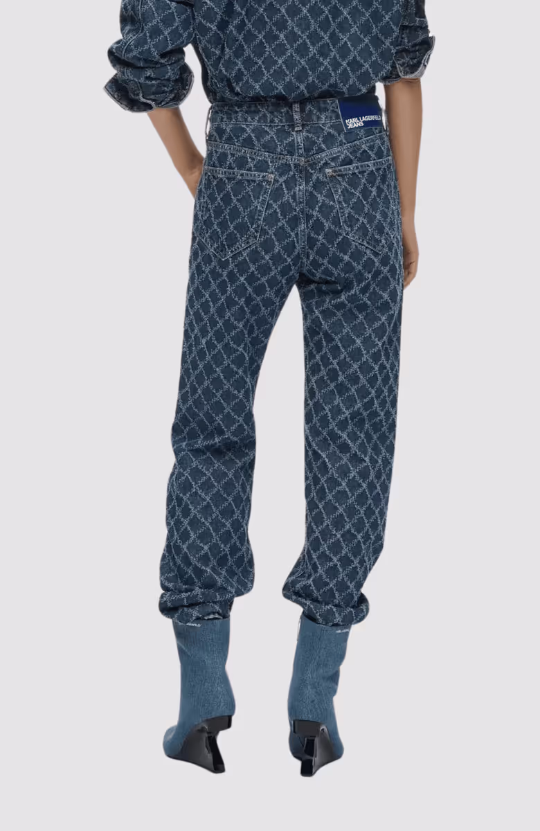 KLJ Hr Straight Argyle Denim