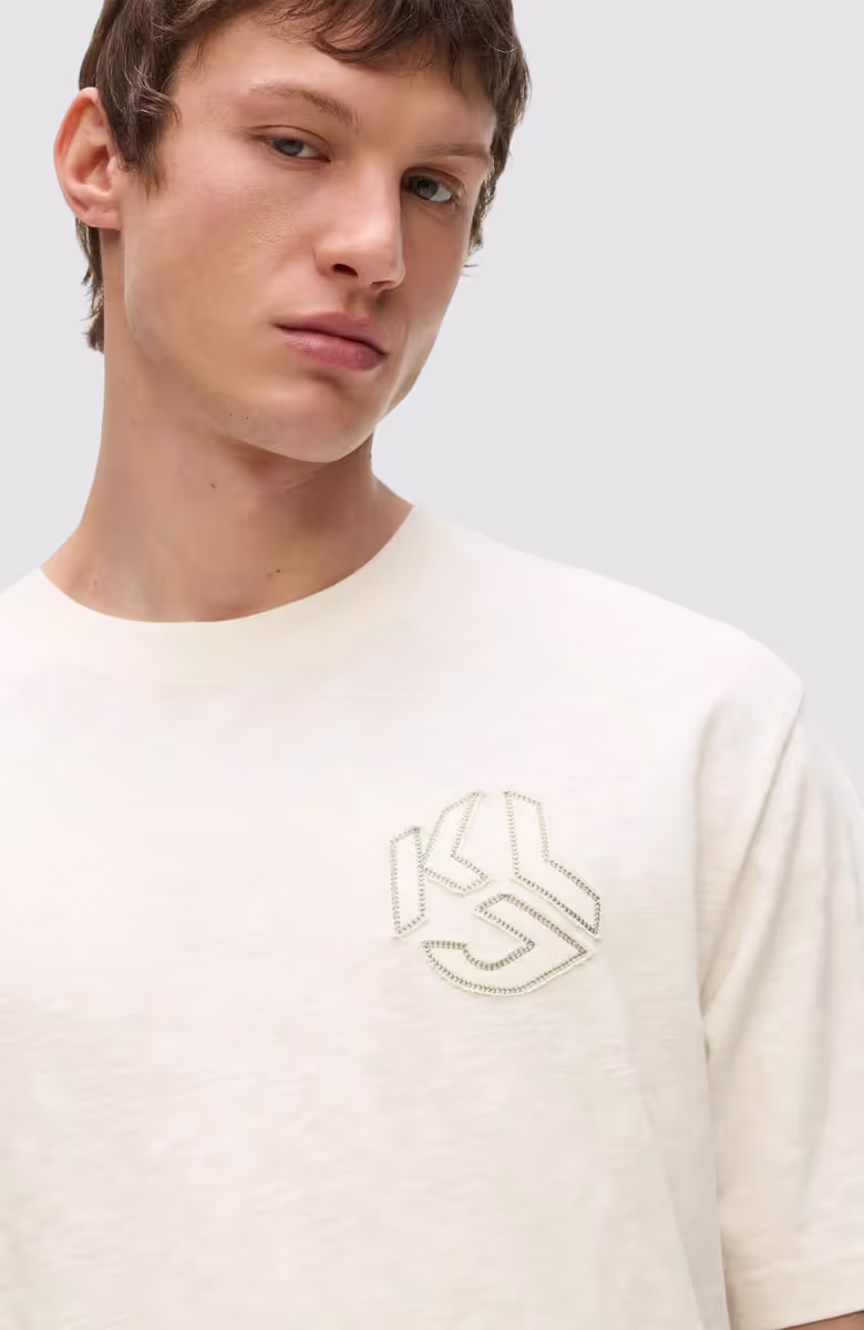 Klj Boxy Distressed Logo Tee