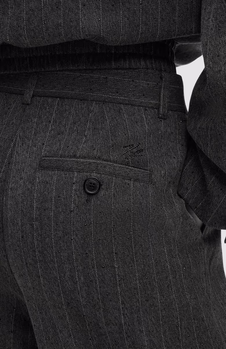 Pinstripe Tailored Pants