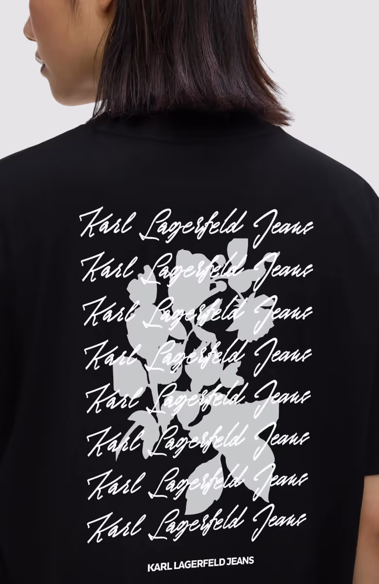 Klj Regular Tee Flocked Floral