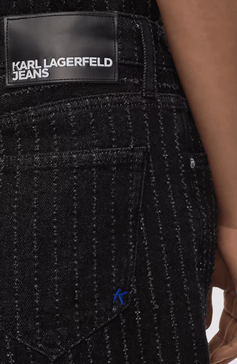 KLJ Pinstripe Denim Bermuda