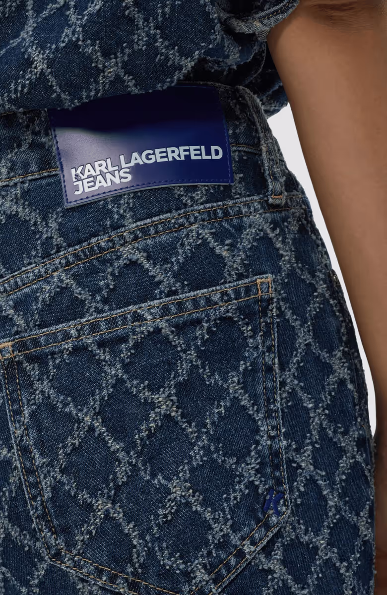 KLJ Hr Straight Argyle Denim