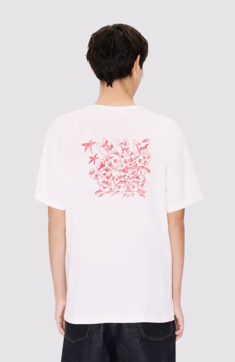 Kenzo Cartoon Outlined T-Shirt