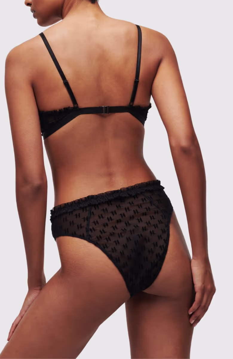 Kl Monogram Brief W/ Ruffle