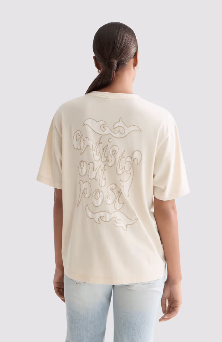 Washed artwork loose-fit T-shirt