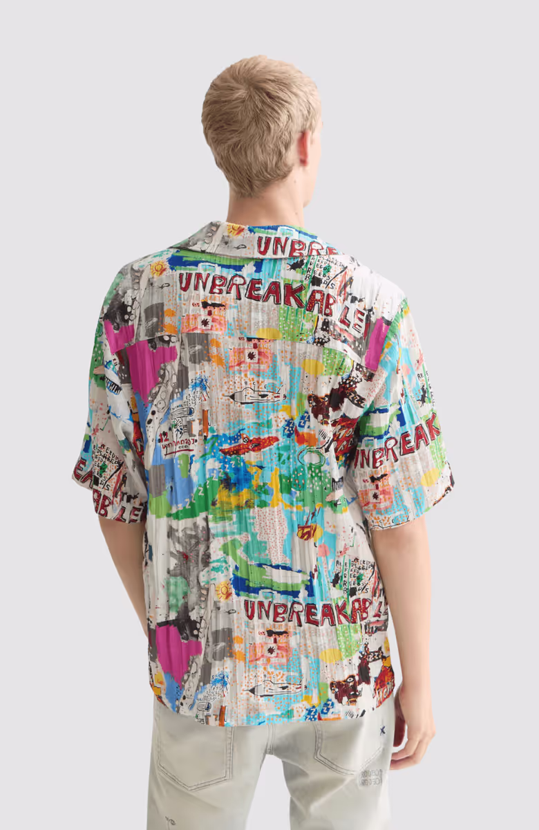Basquiat printed relaxedfit shortsleeved shirt