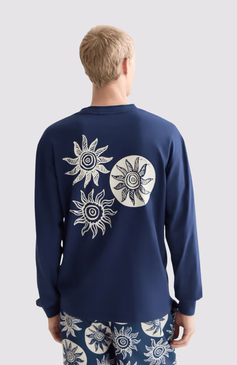 Back artwork relaxedfit longsleeved T-shirt