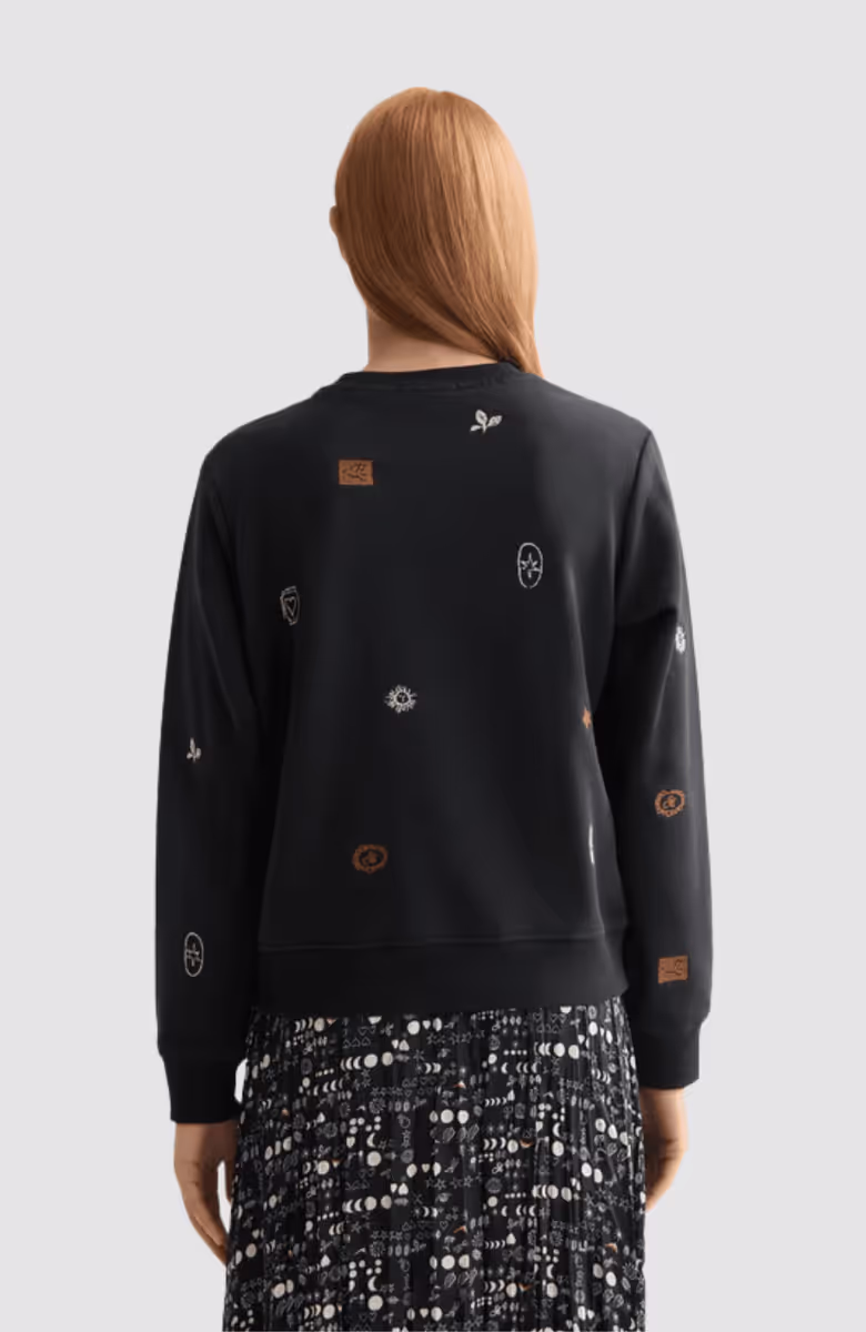 Mini embroidery regular fit sweatshirt