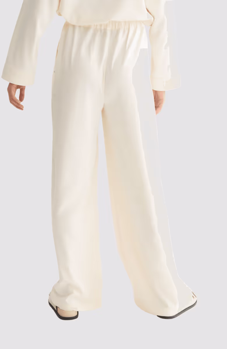 Eleni - Jaquard high rise wide leg pyjama pants