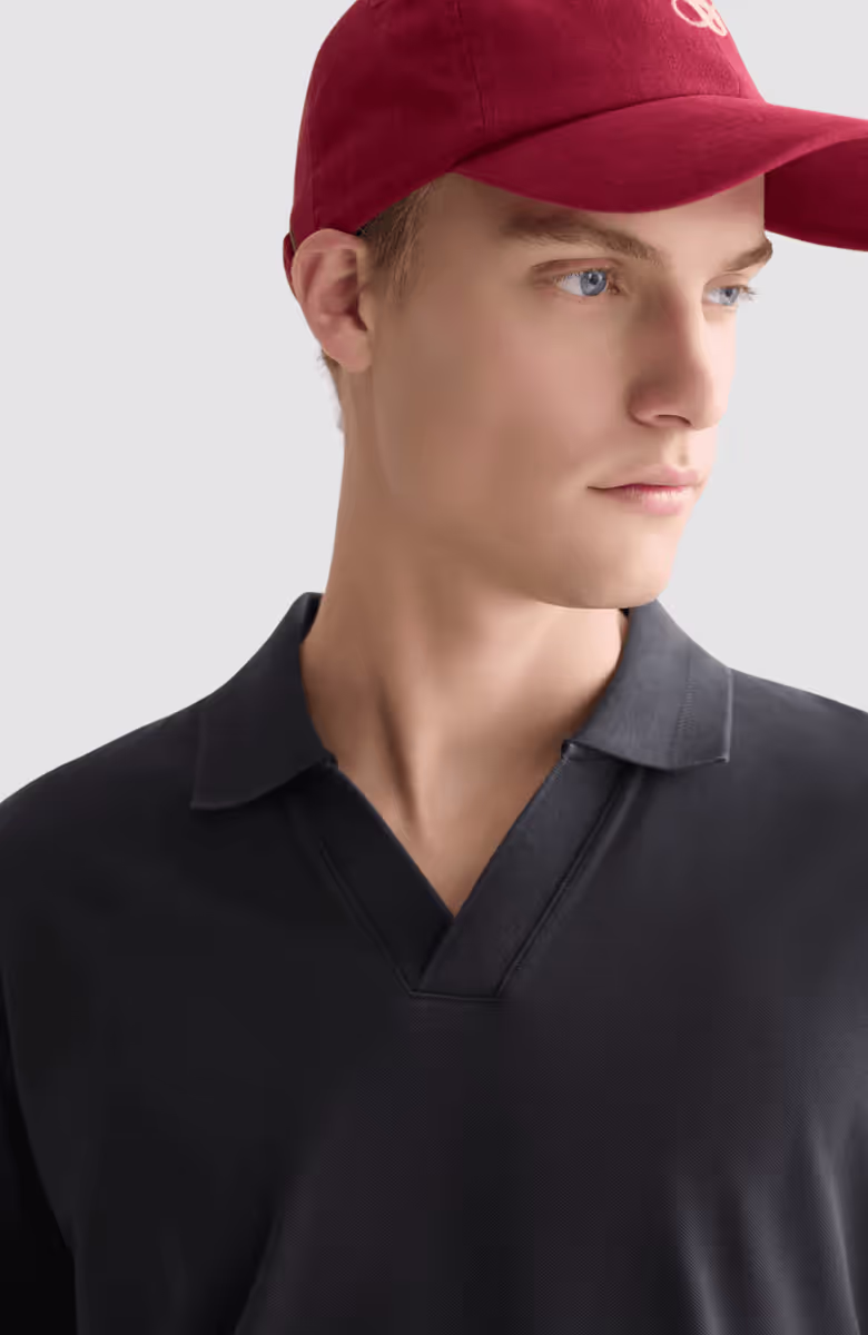 3 crosses pique relaxedfit garmentdyed polo