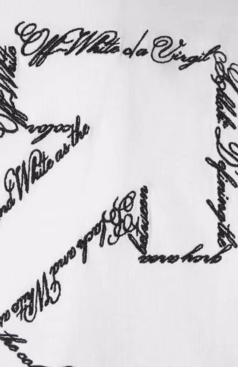 Embr Arrow Script Crop Tee White