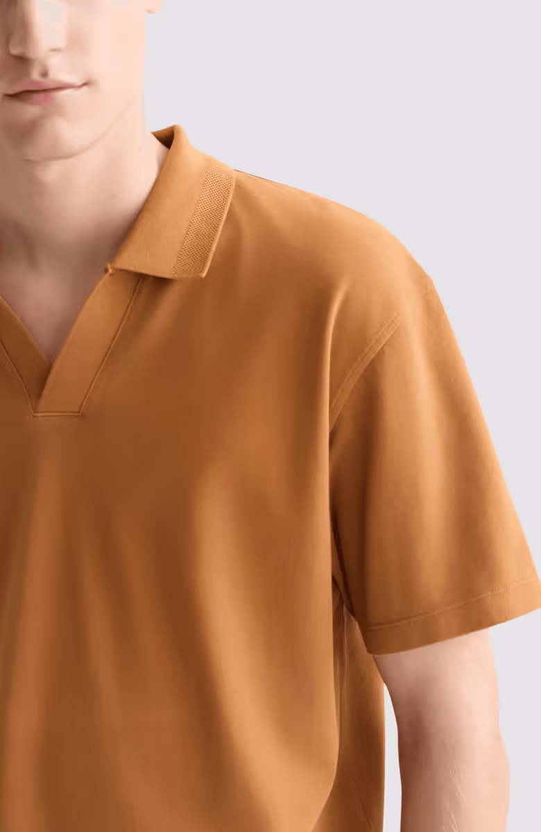 3 crosses pique relaxedfit garmentdyed polo