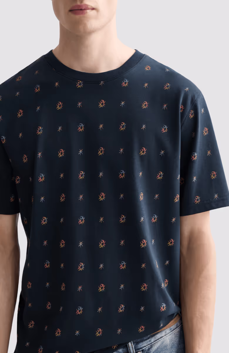 Micro-printed regular-fit T-shirt