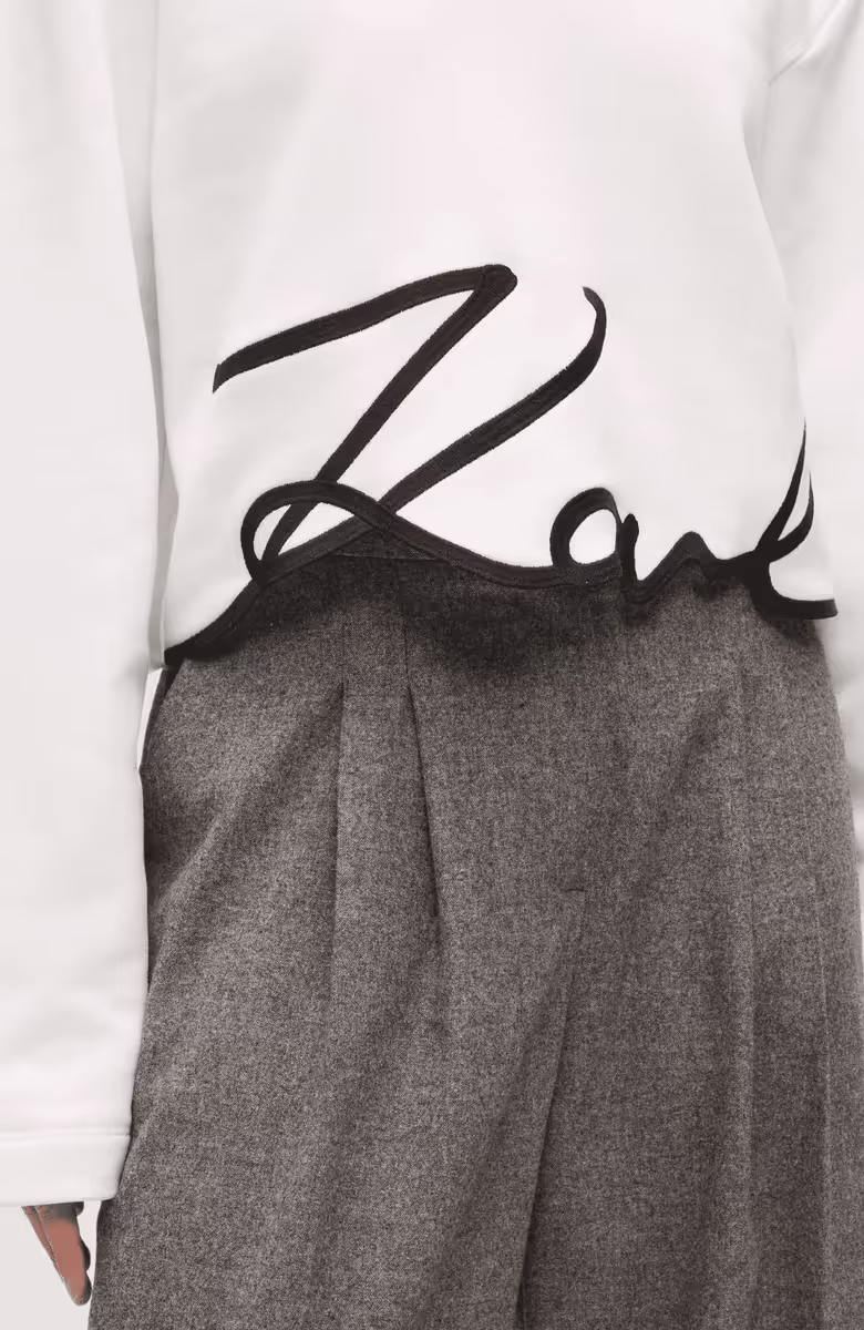 Karl Signature Hem Hoodie