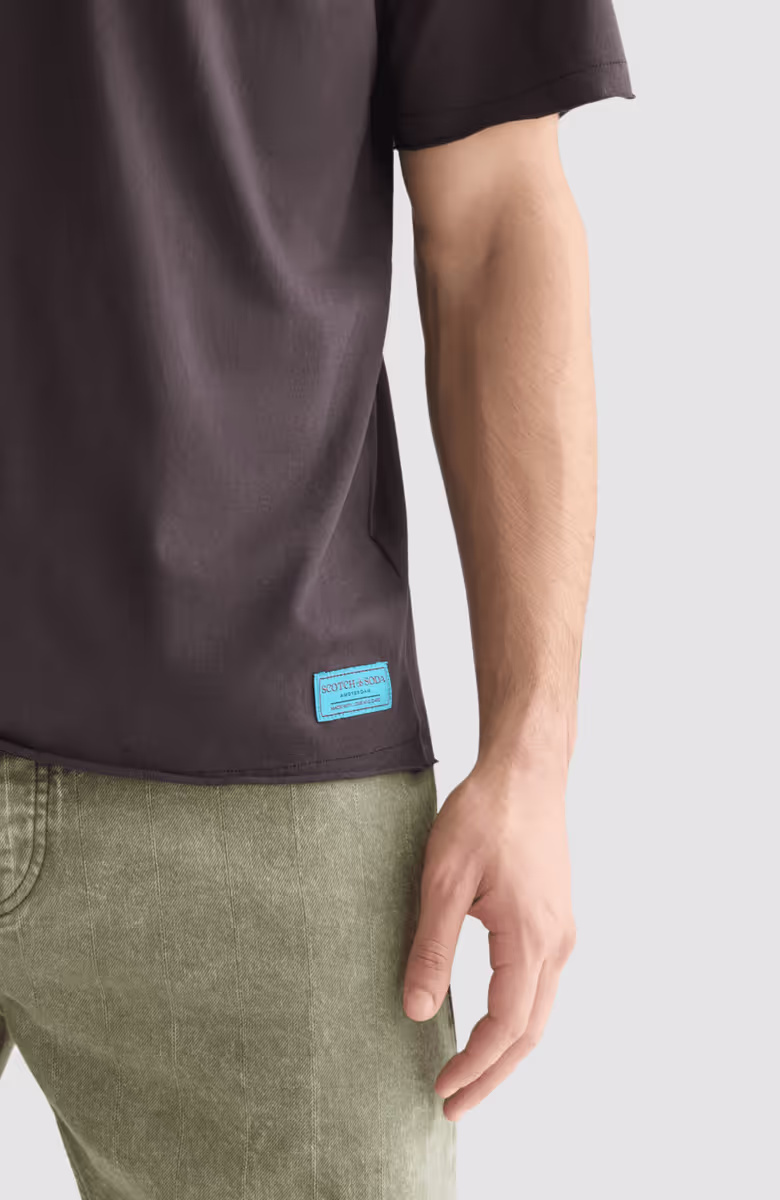 Seasonal core rawedged relaxedfit garmentdyed Tshirt