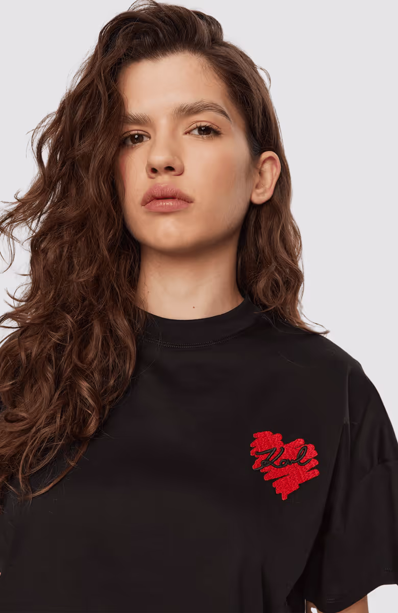 Hearts Cropped T-Shirt