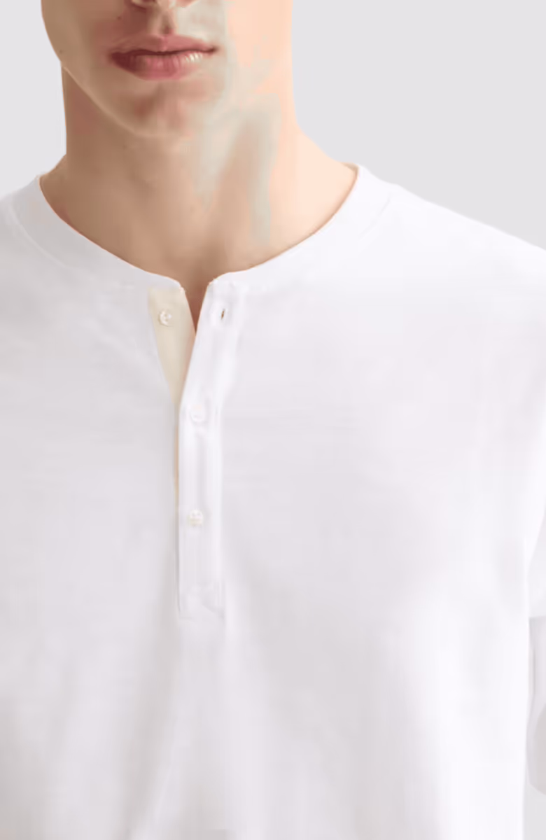 Slub Henley T-shirt LS