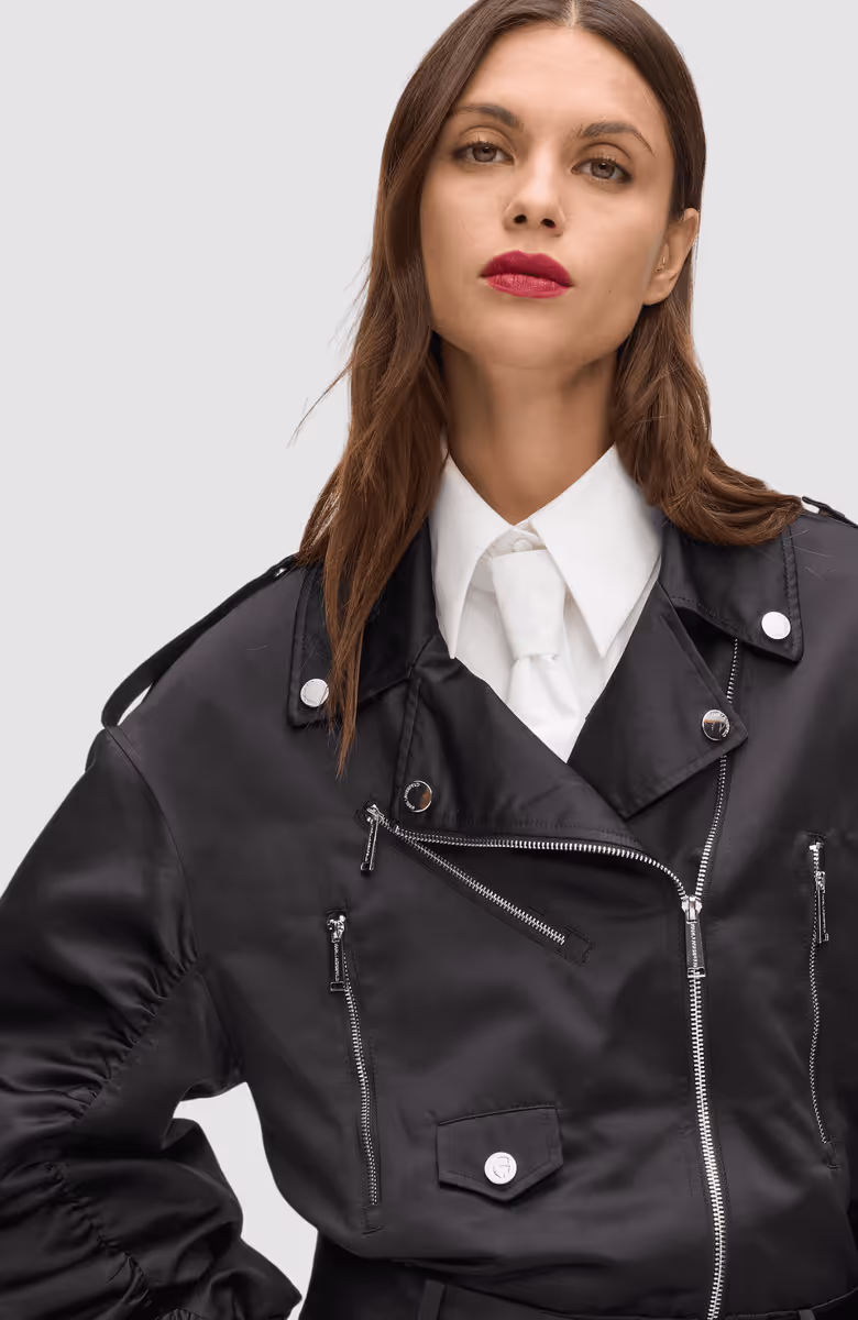 Biker Satin Bomber
