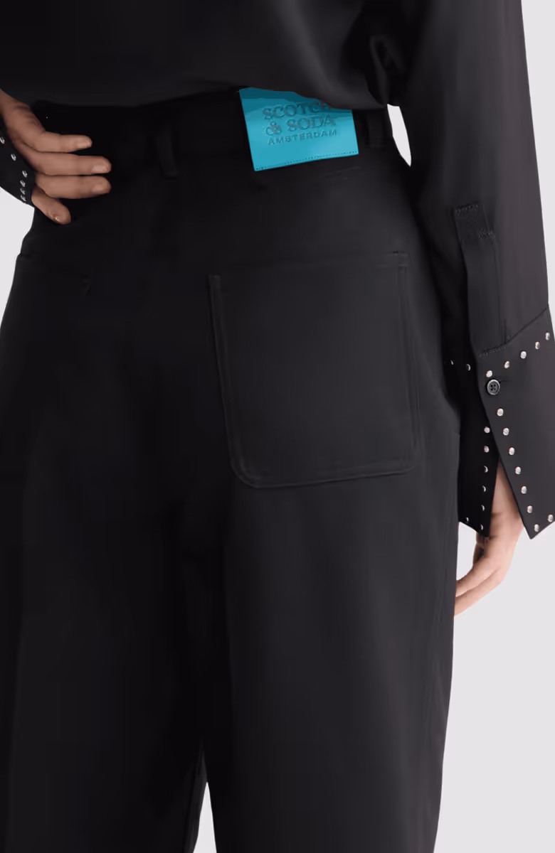 Raine - Studded high rise wide leg pants