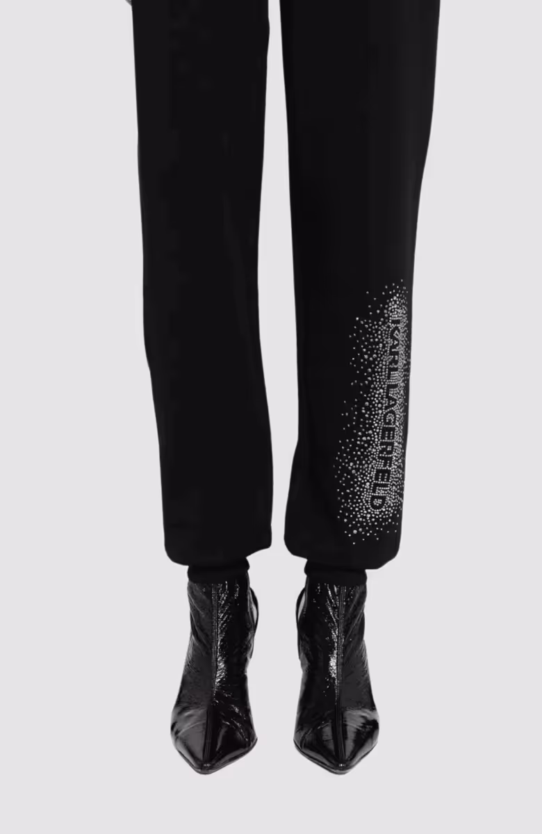 Logo Rhinestone Sweatpants