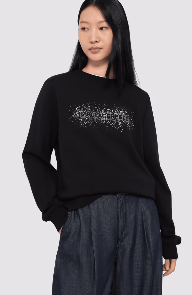 Logo Rhinestone Sweatshirt