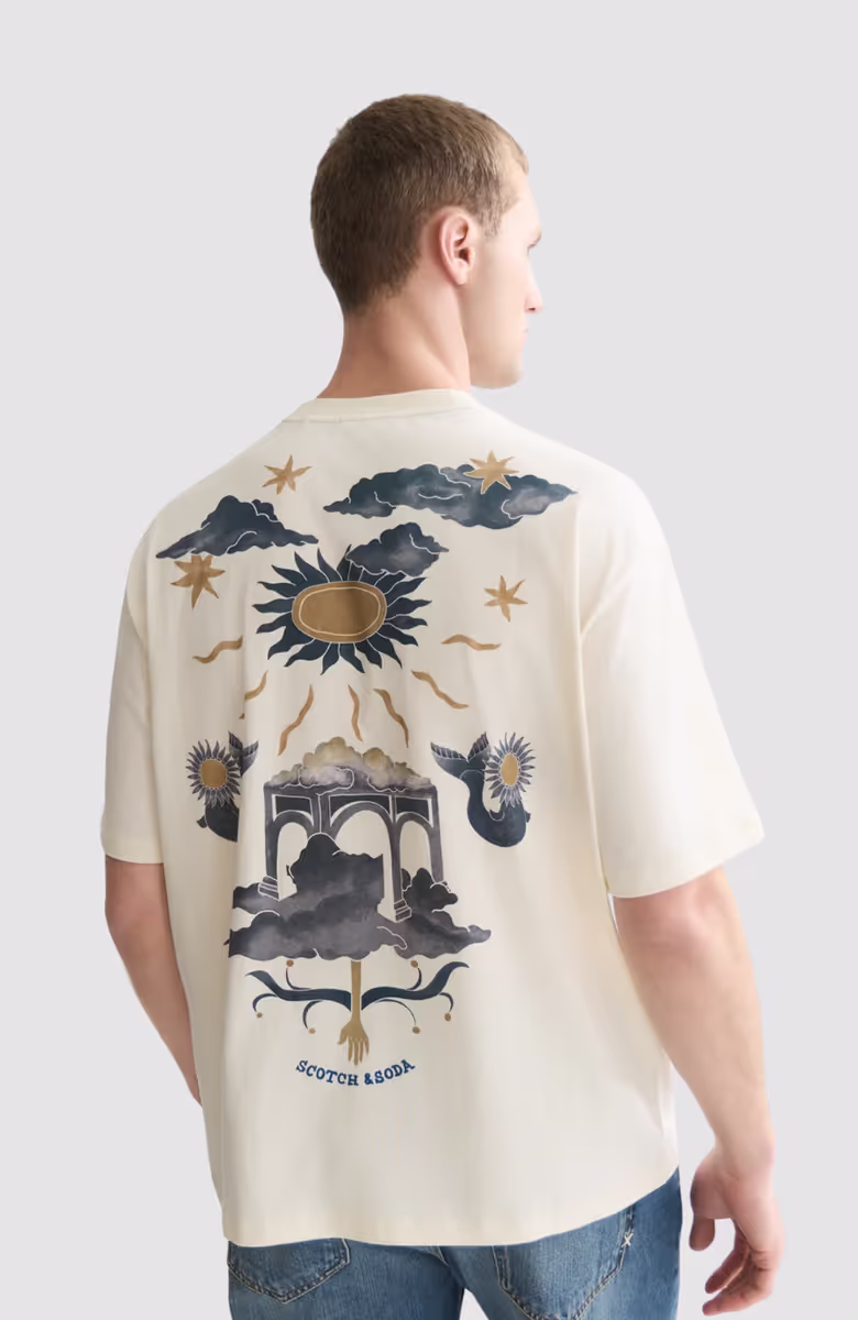 Front and back artwork loose-fit T-shirt