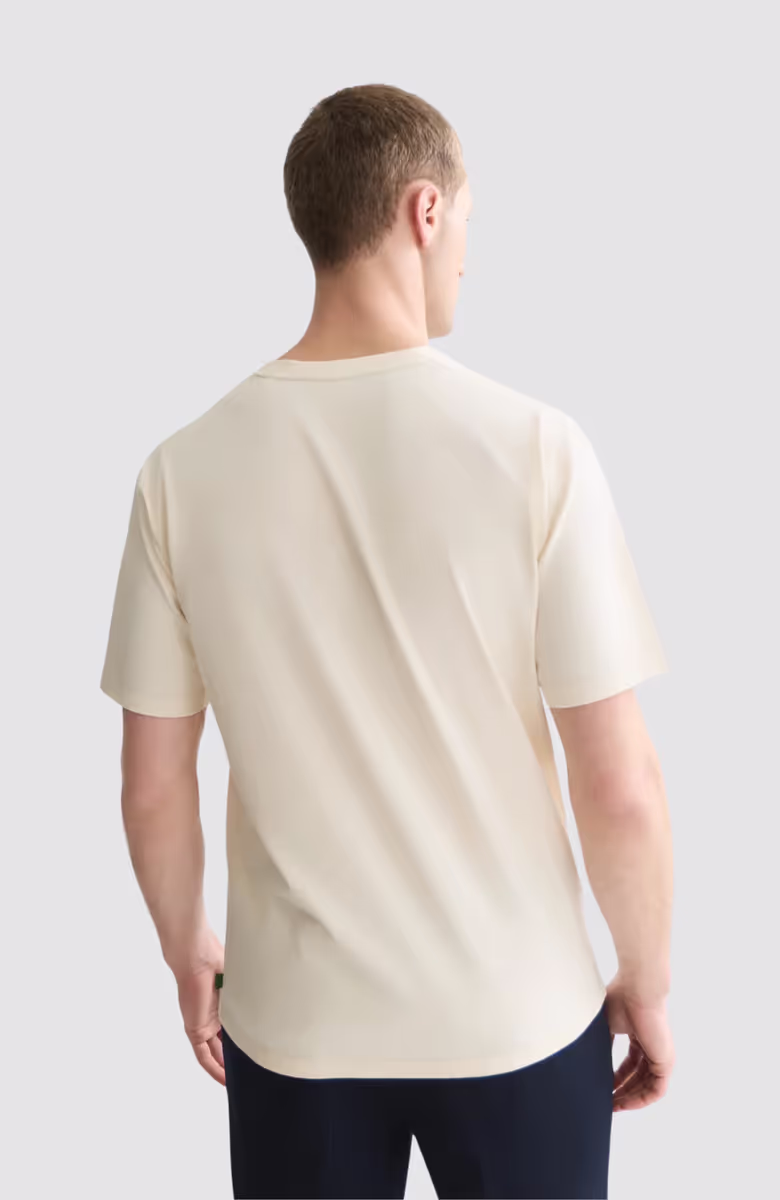 Embroidery placed artwork loose-fit T-shirt