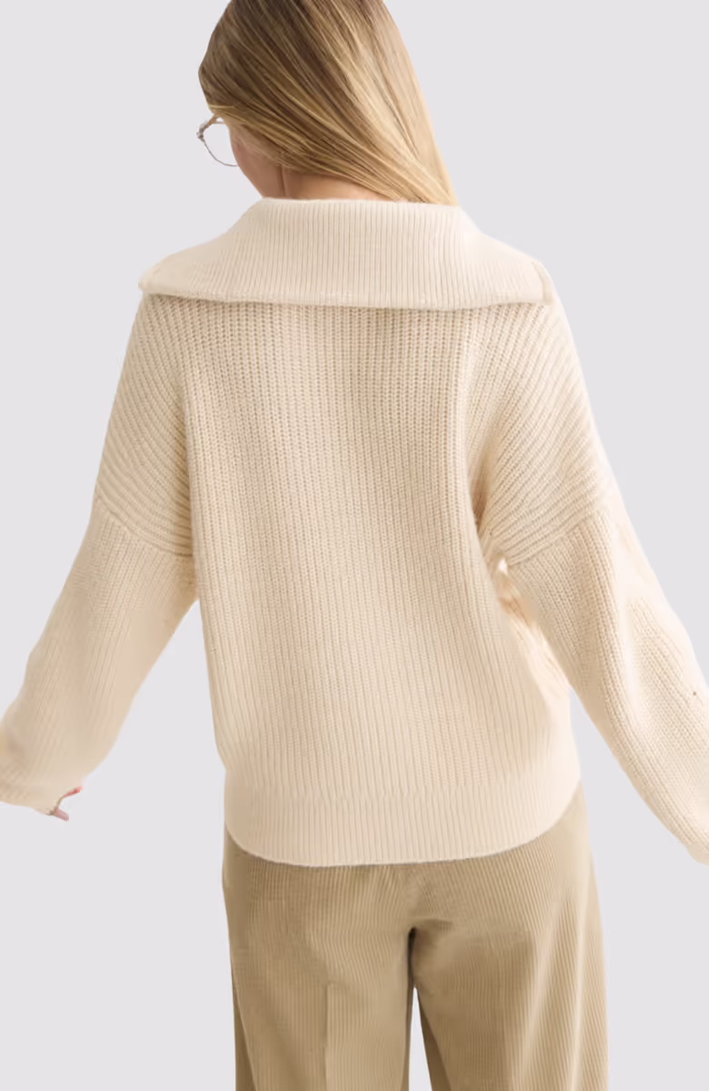 Half-zip relaxed-fit pullover