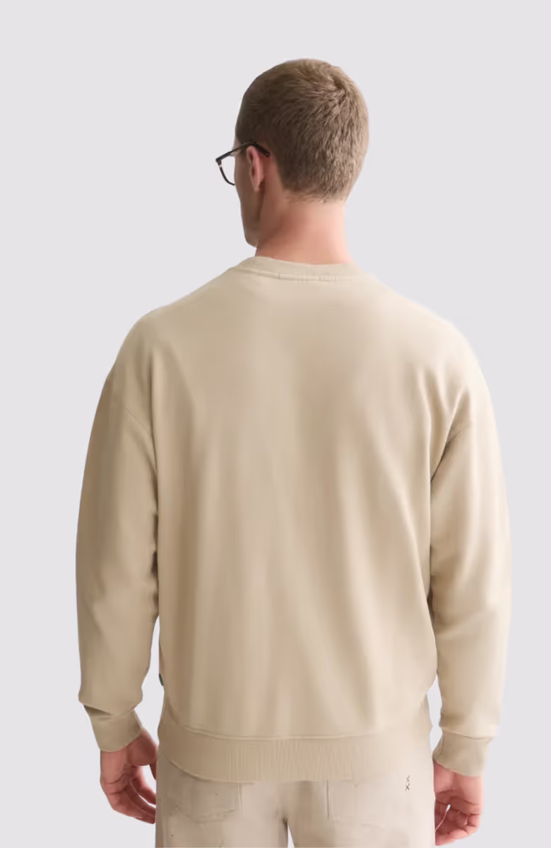 Front embroidered artwork relaxed-fit sweatshirt