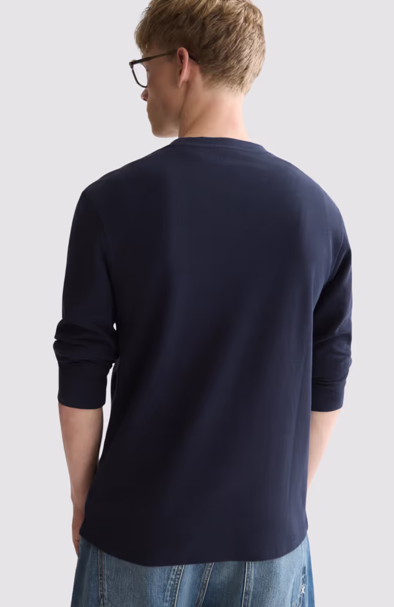 Waffle regular-fit long sleeved T-shirt