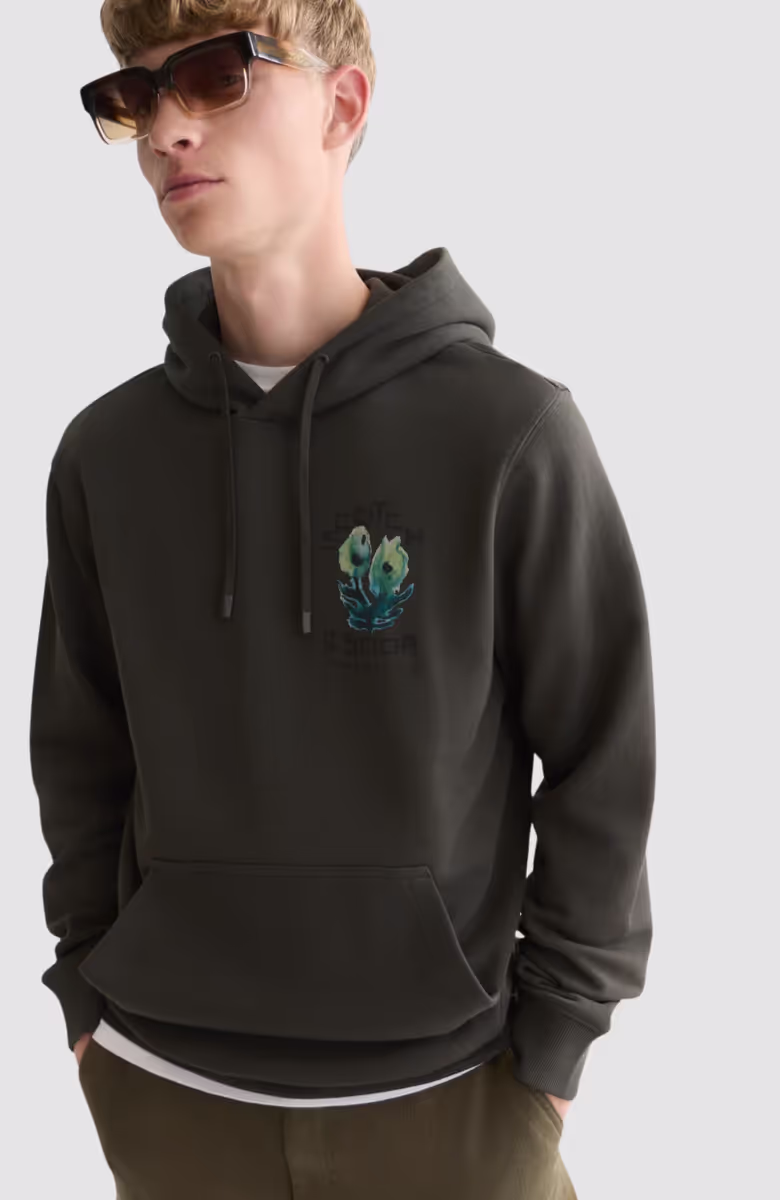 Front and back artwork regularfit hoodie