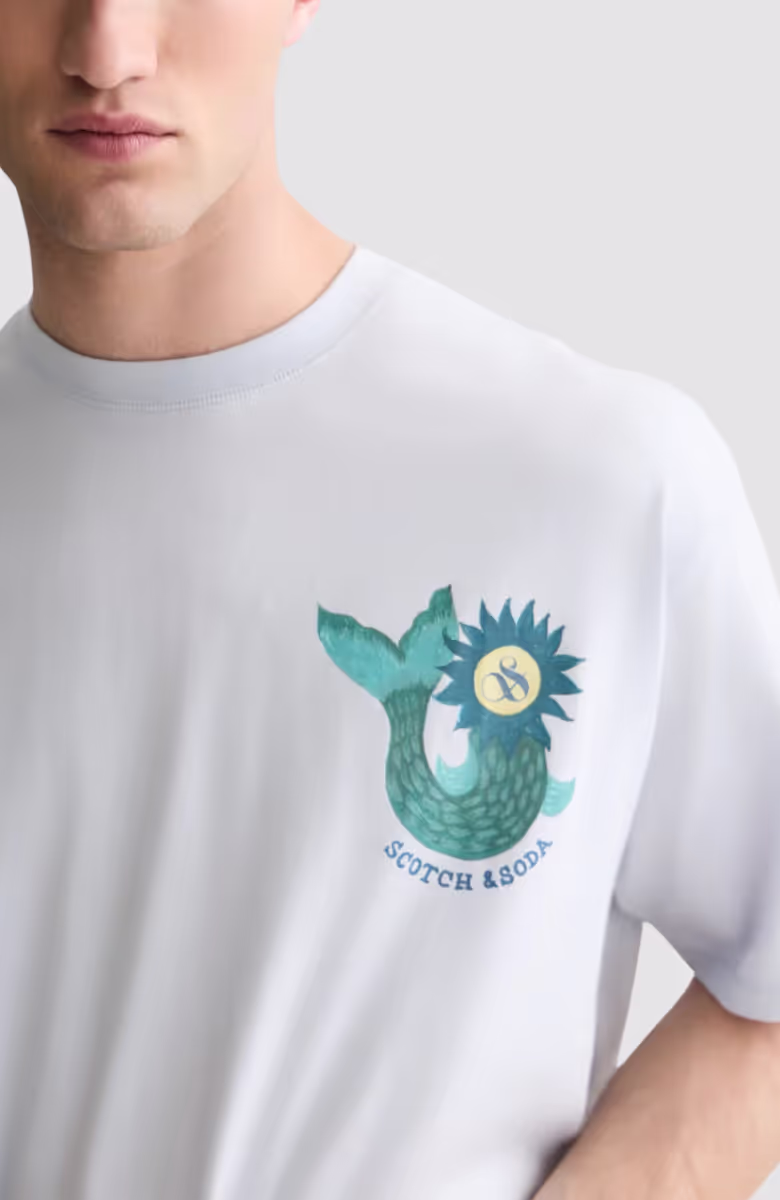 Front and back artwork loose-fit T-shirt