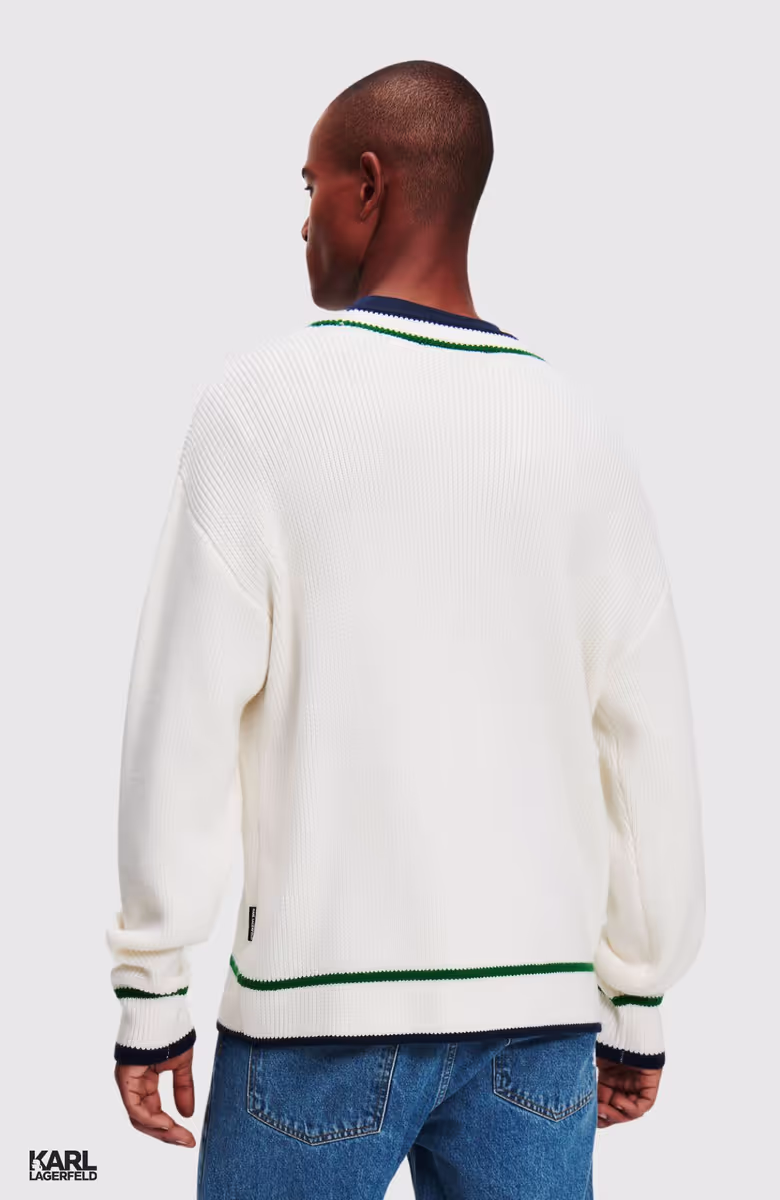 Varsity Wool Blend Cardigan