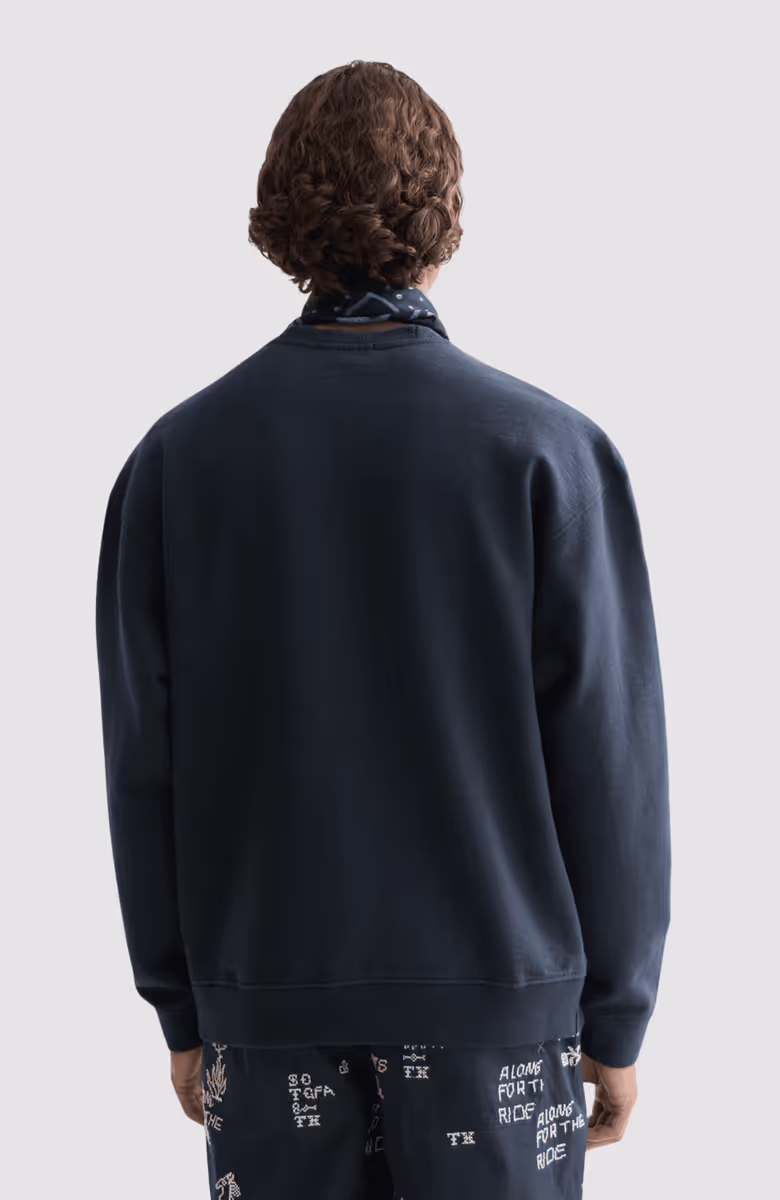 Cross stitch artwork relaxed-fit sweatshirt