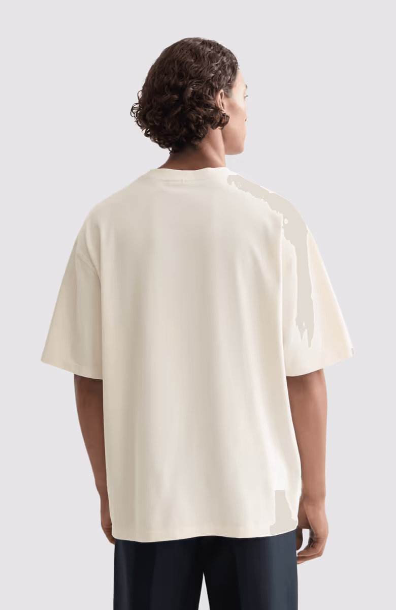 Cross-stitched front artwork loose-fit T-shirt