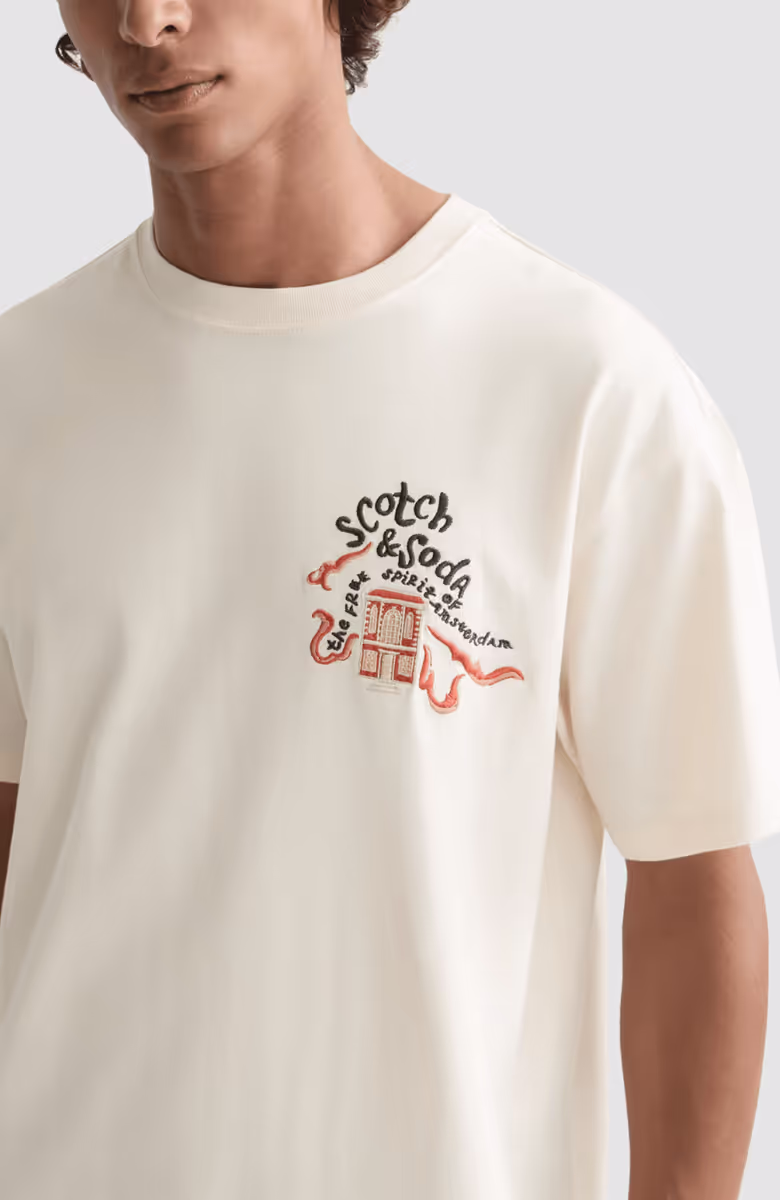 The 40th anniversary relaxed-fit embroidery T-shirt