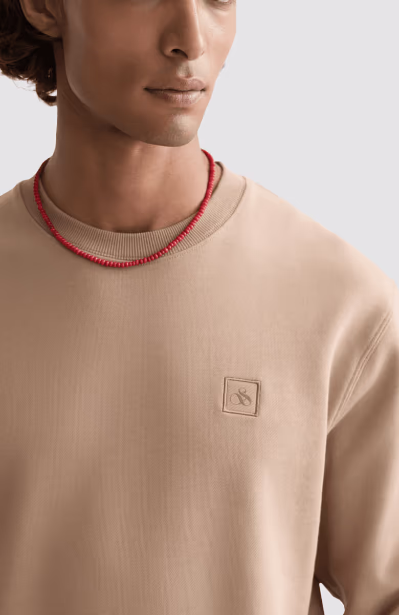 Seasonal core logo badge regular-fit sweatshirt