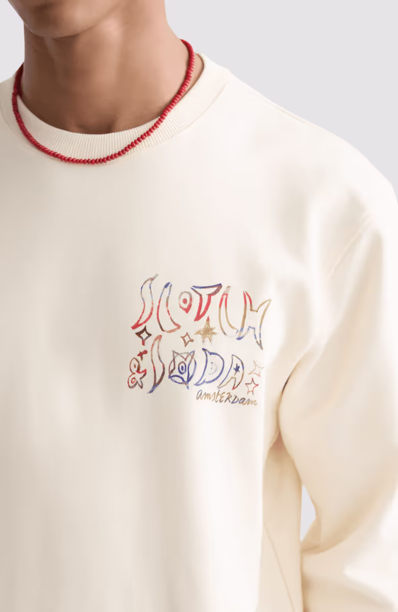 Front and back artwork regular-fit sweatshirt