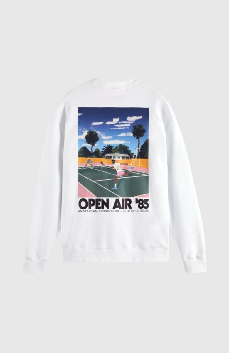 Garment dye artwork sweatshirt