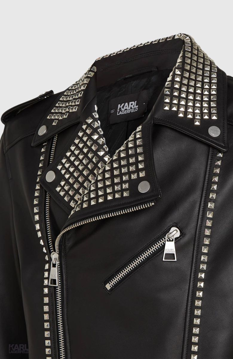 Hun'S Pick Stud Leather Jacket