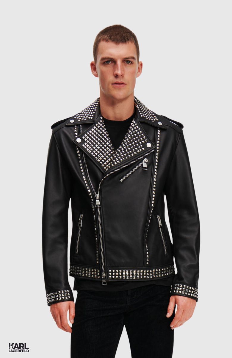 Hun'S Pick Stud Leather Jacket