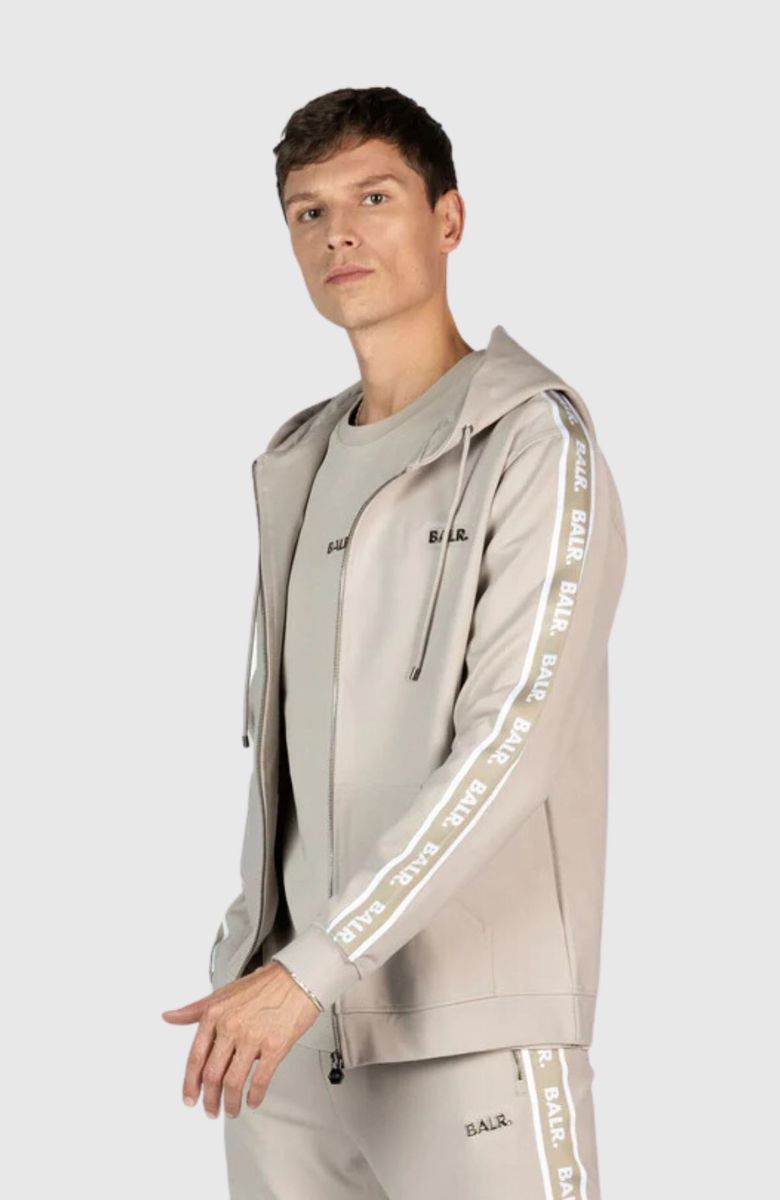 Q-Tape Regular Fit Zip Through Hoodie