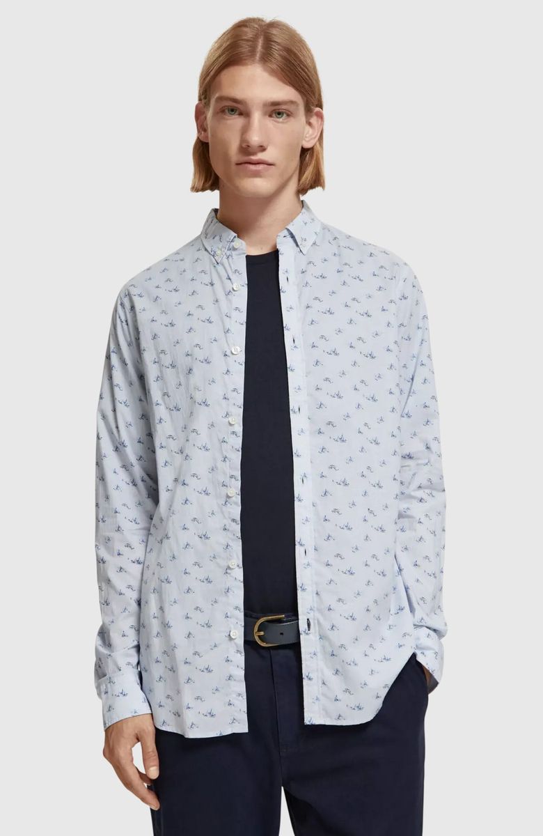 Slim Fit Allover Print Shirt