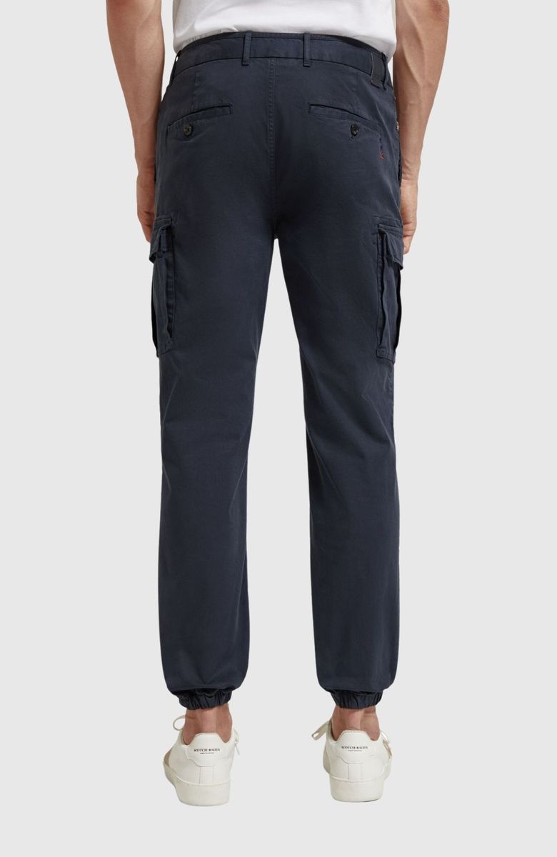 Stuart - Slim-Fit washed structured cargo pants