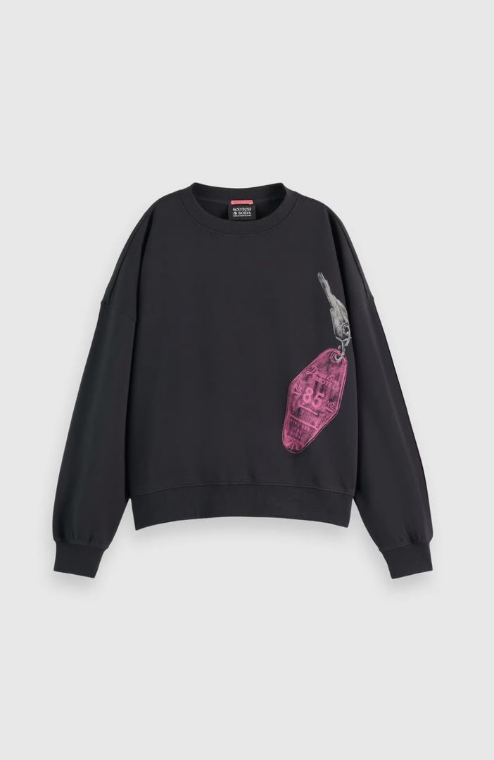 Boyfriend fit sweatshirt with front artwork