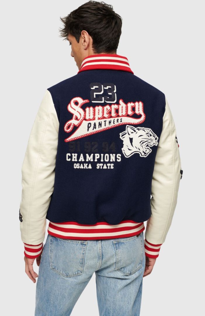 College Varsity Patched Bomber