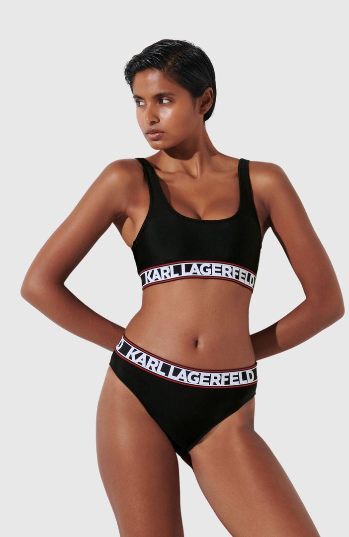 Elongated Logo Bikini Top