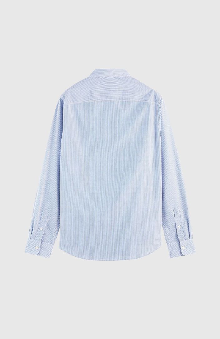 Essential yarn dye organic poplin slim fit shirt