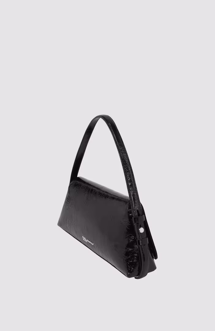 KLJ Geo Lthr Flap Shb Shiny