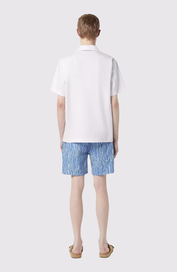 Short-Sleeved Relaxed-Fit Linen Blend Shirt